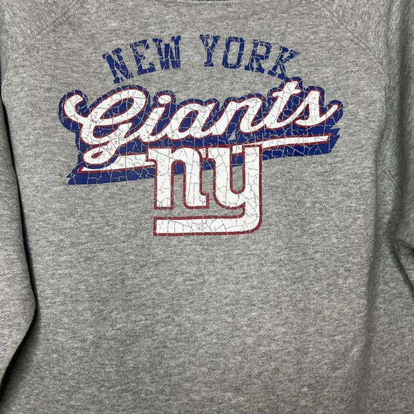 New‎ York Giants Sweatshirt Girls Large Gray NFL Cropped Oversized 10/12 NY - Picture 2 of 9